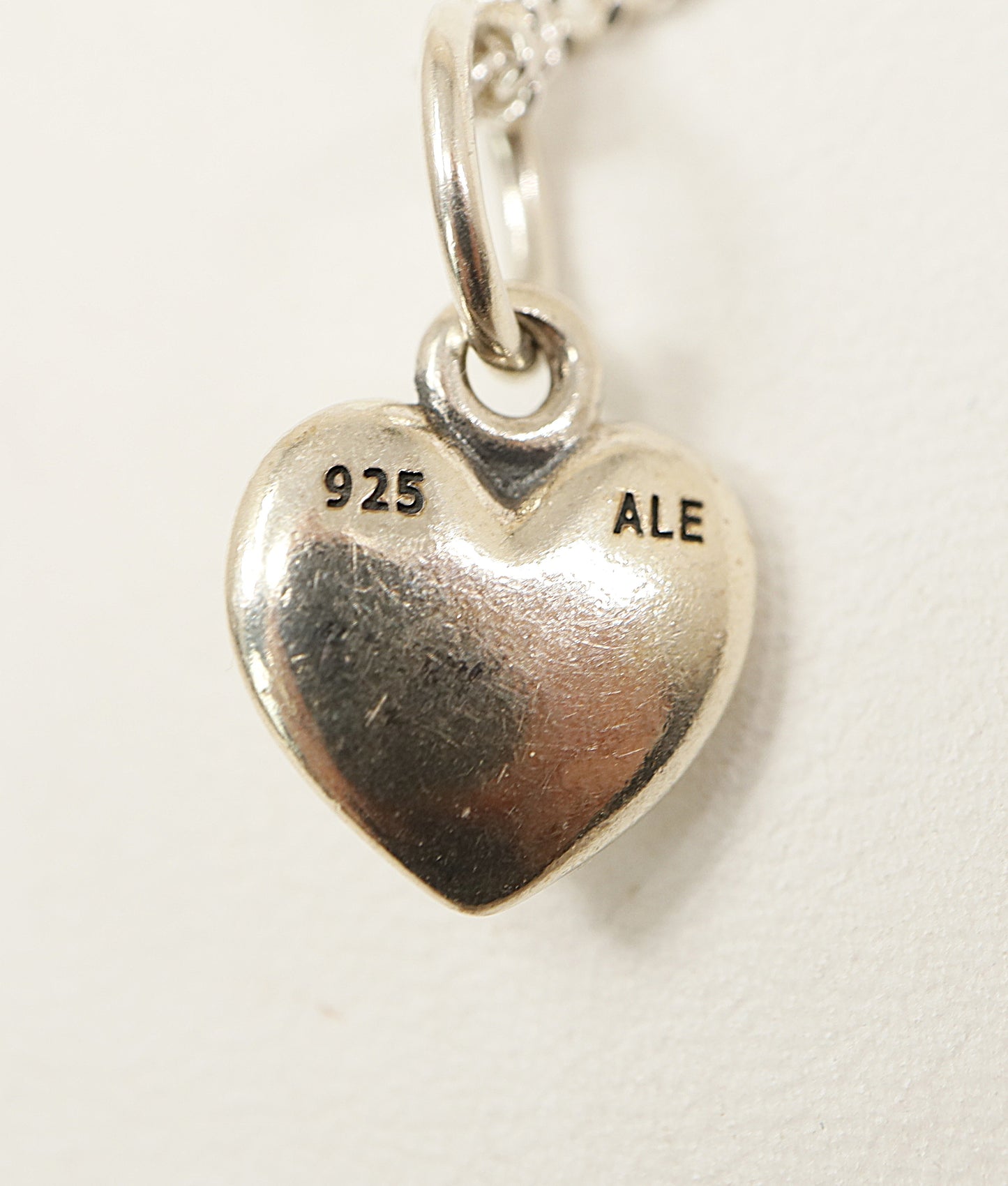 Silver, Amethyst Heart Pendant and Chain Necklace by Pandora