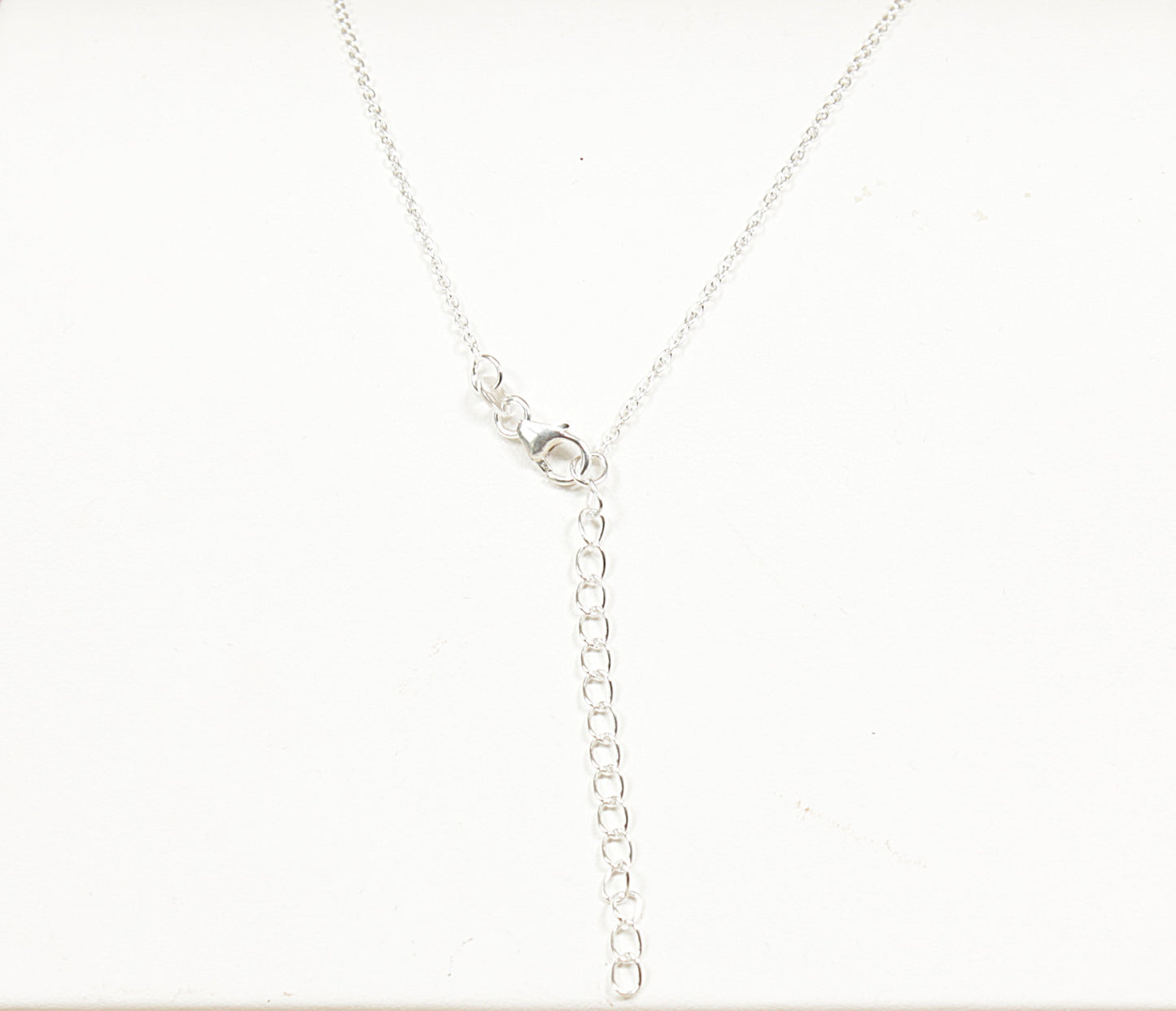 Silver Faceted Ruby Pendant Necklace