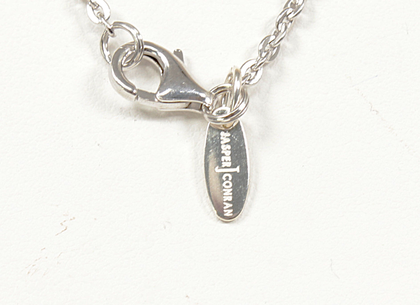Silver White Crystal Necklace by Jasper Conran