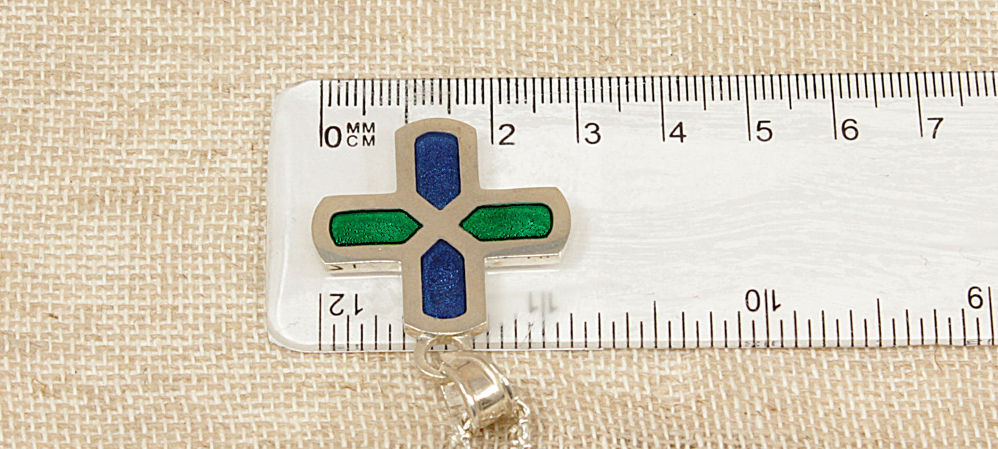 Silver Cross Pendant and Chain Necklace