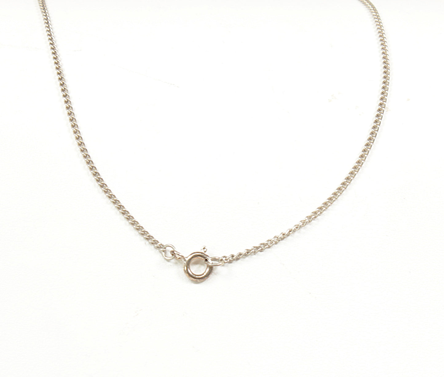 Vintage Silver Victorian Style Oval Locket and Chain Necklace