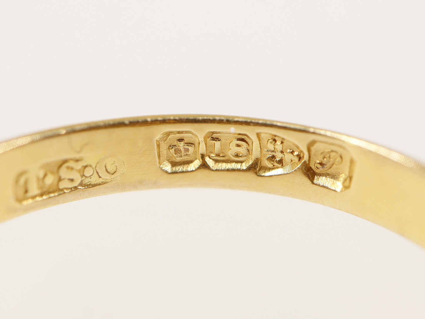 Edwardian 18ct Gold Blue Gemstone Trilogy Ring