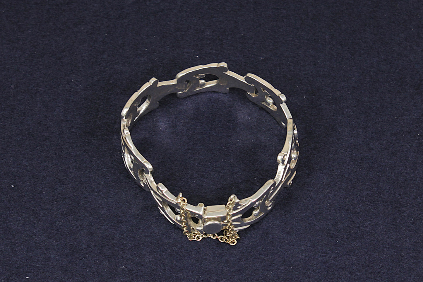 Heavy Sterling Silver Taxco, Mexico Ornate Link Bracelet - 7 ¼ "