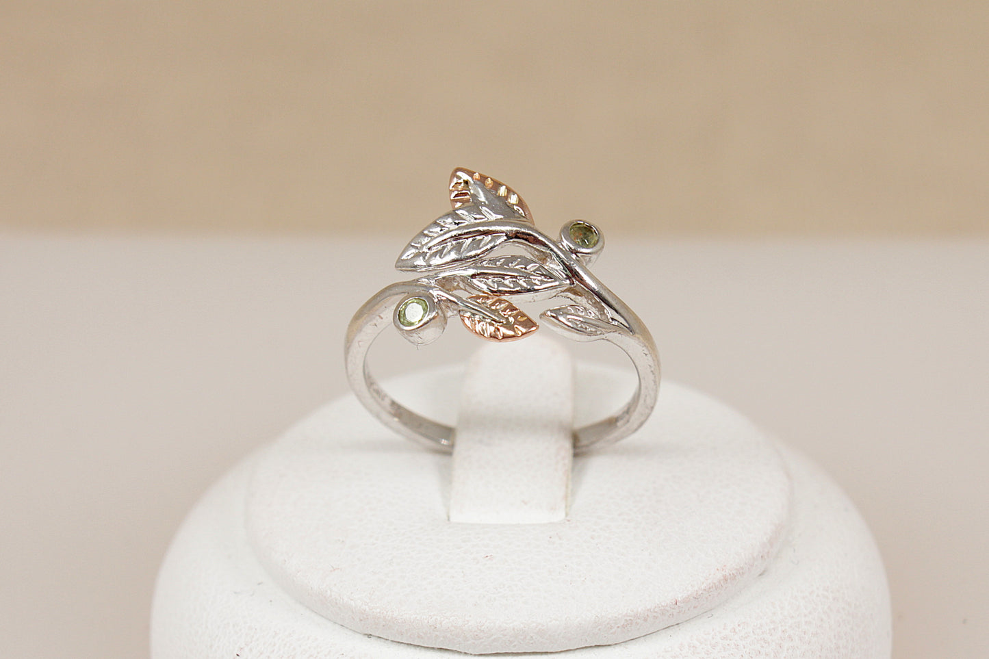 Gorgeous Silver & Welsh Gold Leaf Ring by Clogau