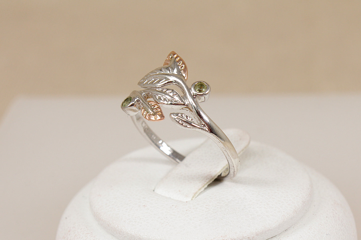 Gorgeous Silver & Welsh Gold Leaf Ring by Clogau