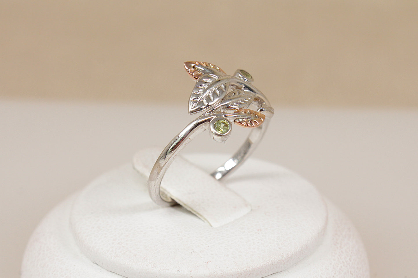 Gorgeous Silver & Welsh Gold Leaf Ring by Clogau