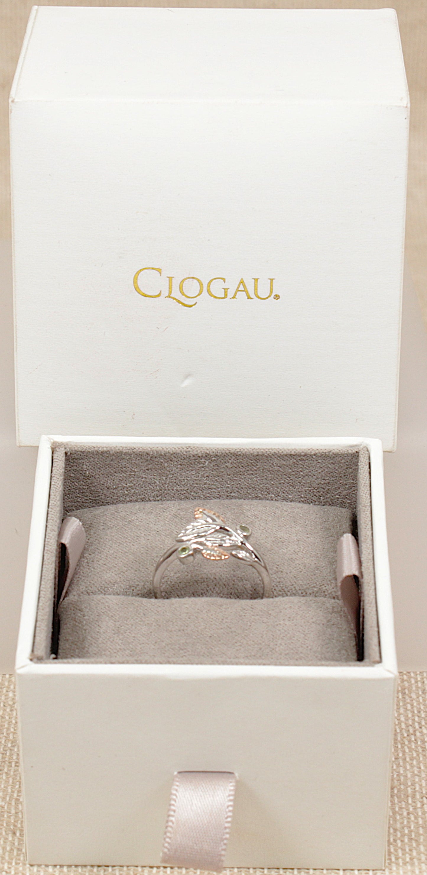 Gorgeous Silver & Welsh Gold Leaf Ring by Clogau