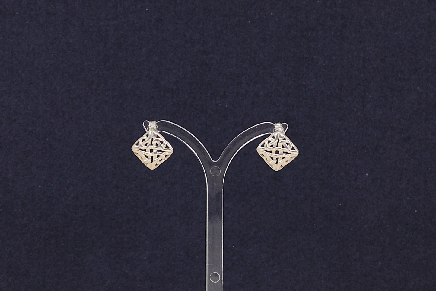 Pretty Sterling Silver Celtic Knot Stud Earrings
