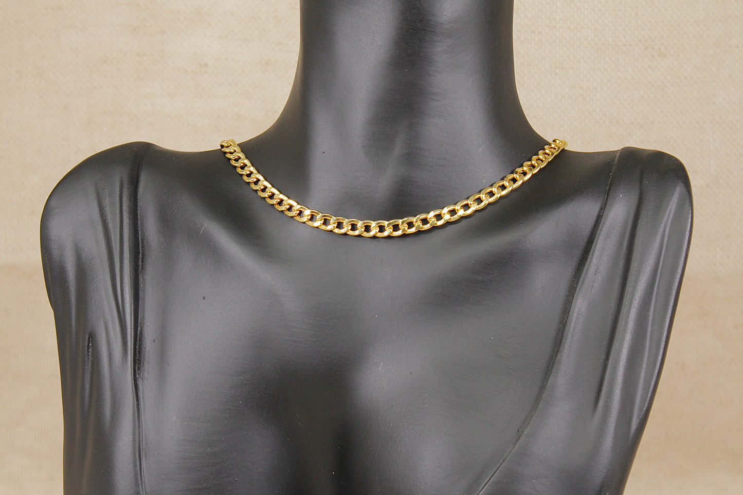 Stylish Sterling Silver & 9ct Bonded Gold Flat Curb Chain