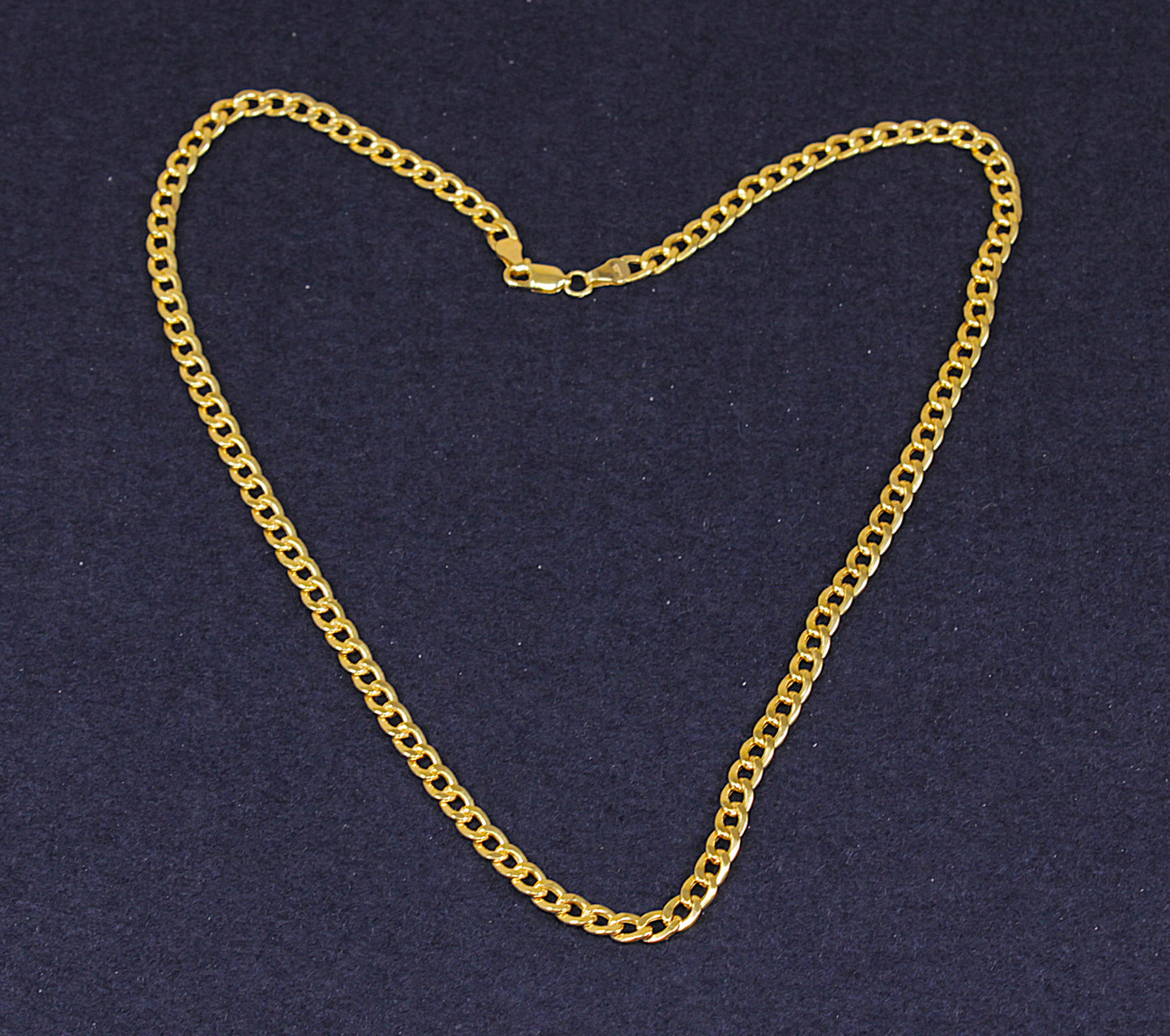 Stylish Sterling Silver & 9ct Bonded Gold Flat Curb Chain
