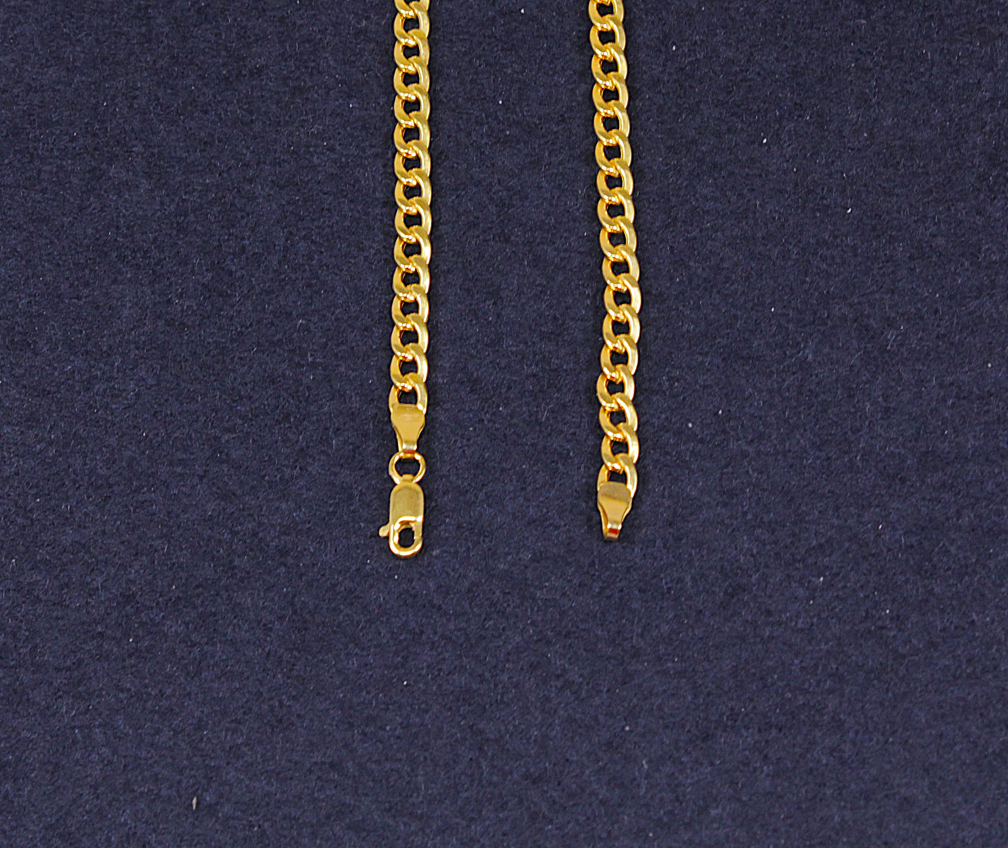 Stylish Sterling Silver & 9ct Bonded Gold Flat Curb Chain