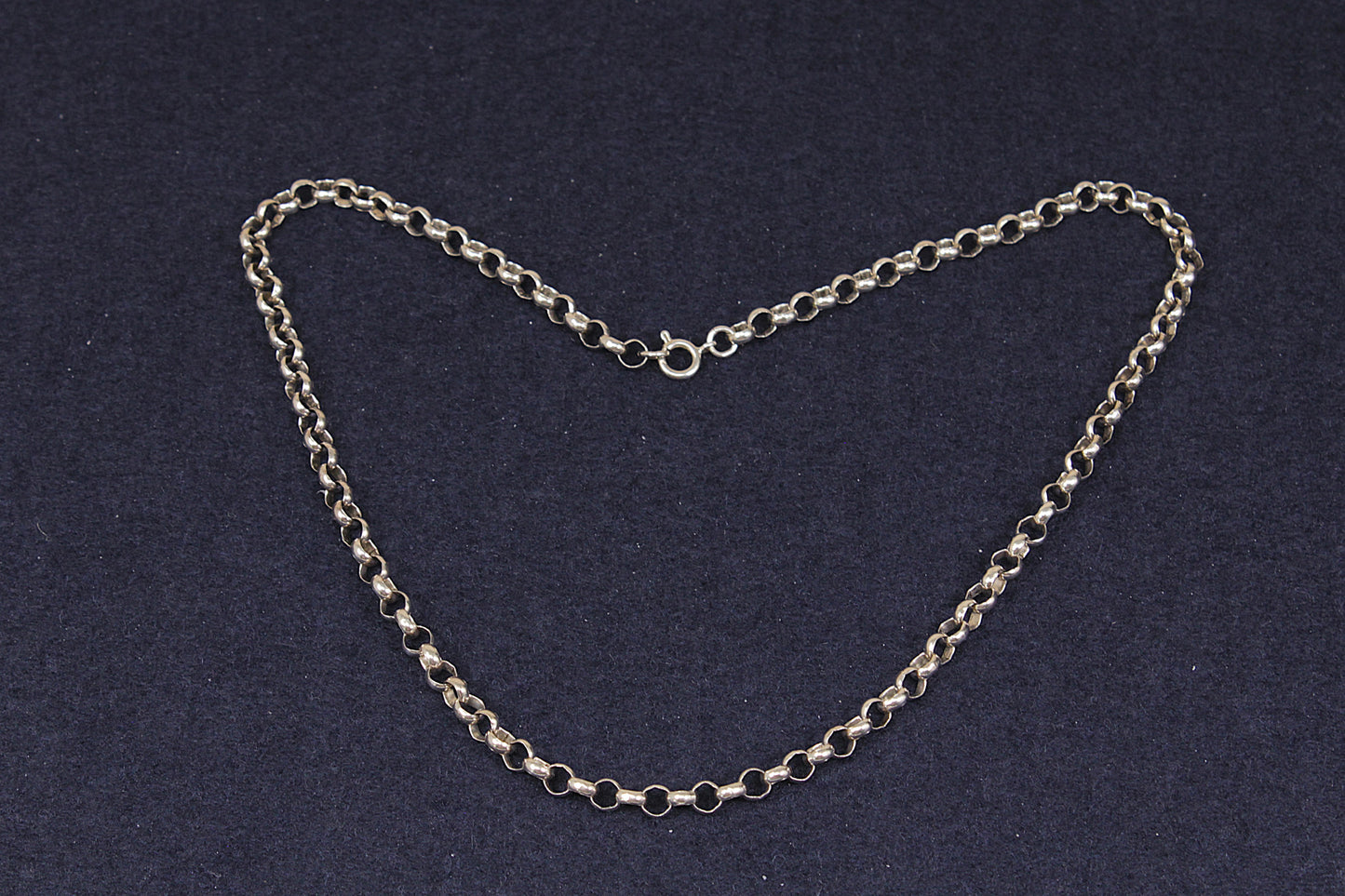 Classic Vintage Sterling Silver Chunky Belcher Chain Necklace