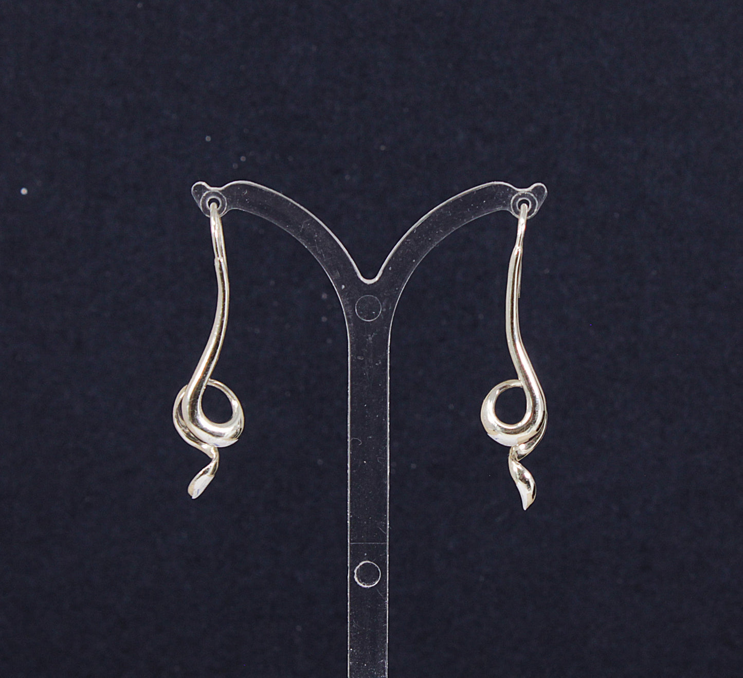Charming Sterling Silver Swirl Drop Earrings