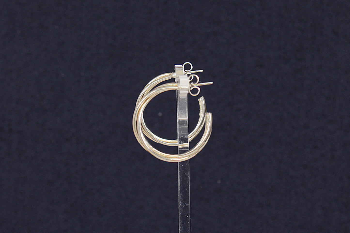 Stylish Sterling Silver Twist Hoop Earrings
