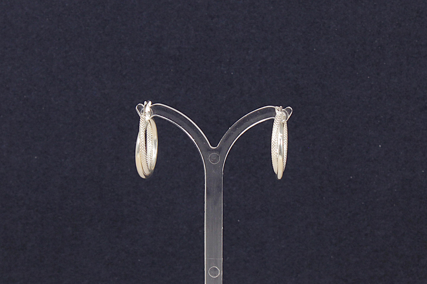 Charming Sterling Silver Intertwined Hoop Earrings