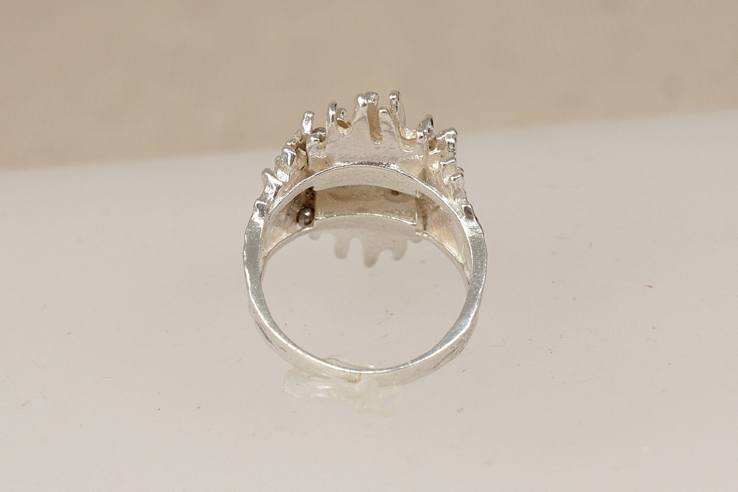 Vintage Sterling Silver Brutalist Statement Ring – Circa Late 1950s to Early 1960s