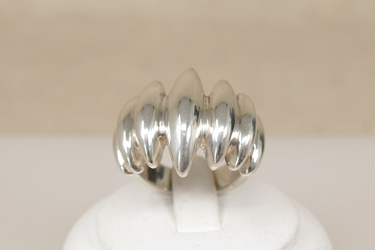 Stunning Vintage Sterling Silver Brutalist Statement Ring – of Danish Design, Georg Jensen Style – Circa 1960s