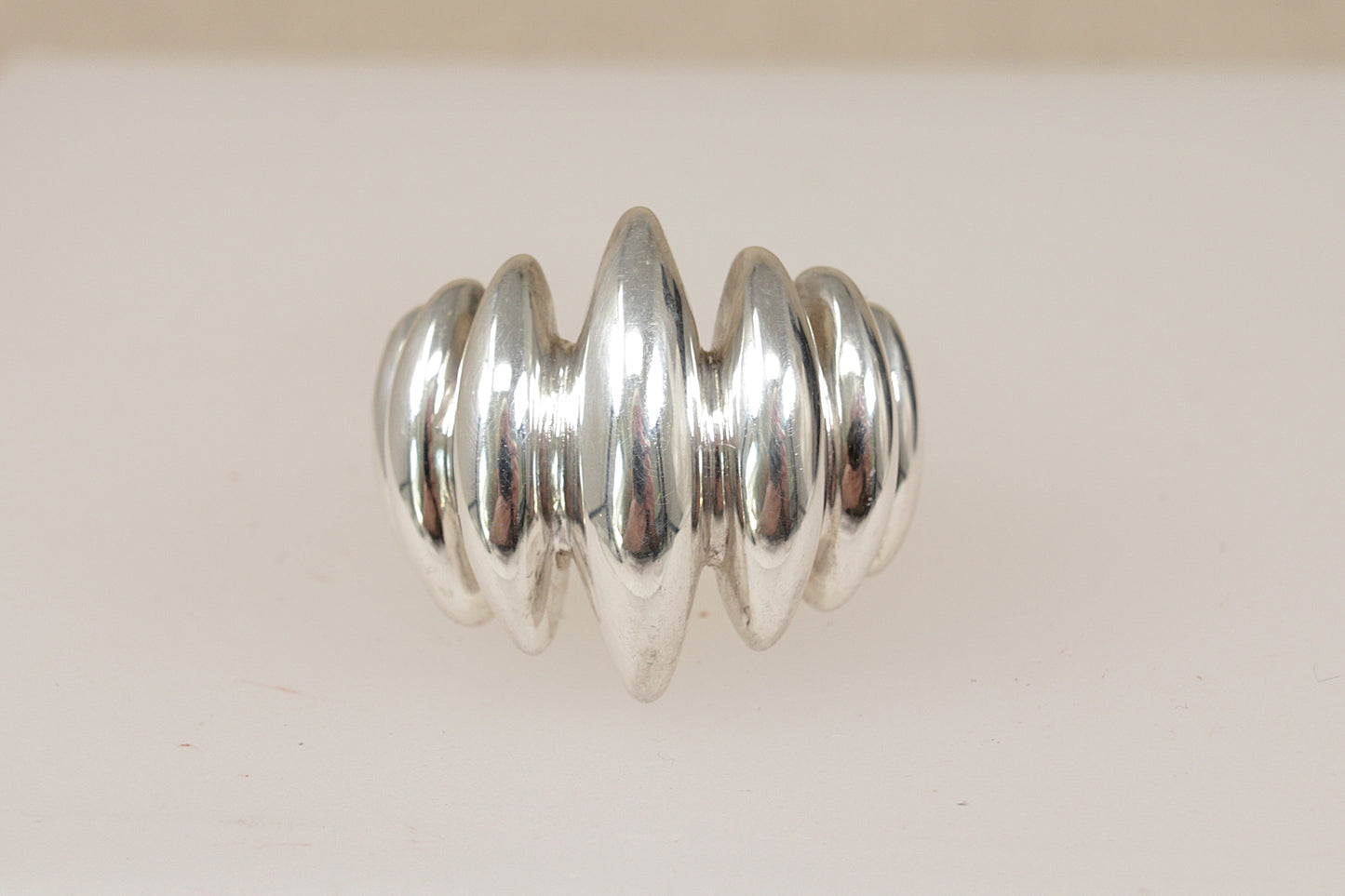 Stunning Vintage Sterling Silver Brutalist Statement Ring – of Danish Design, Georg Jensen Style – Circa 1960s