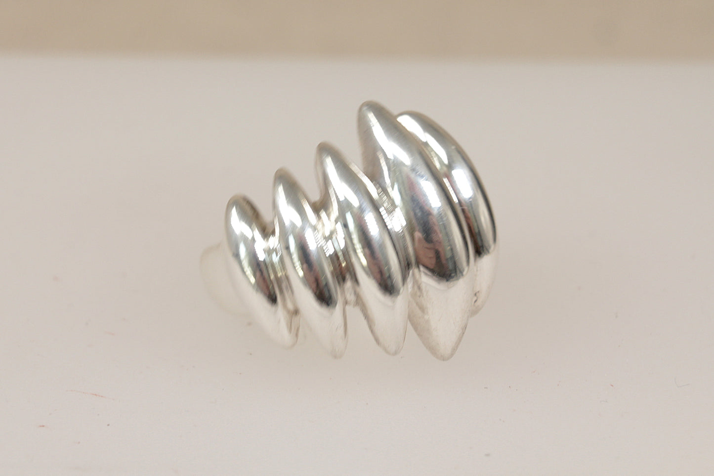 Stunning Vintage Sterling Silver Brutalist Statement Ring – of Danish Design, Georg Jensen Style – Circa 1960s
