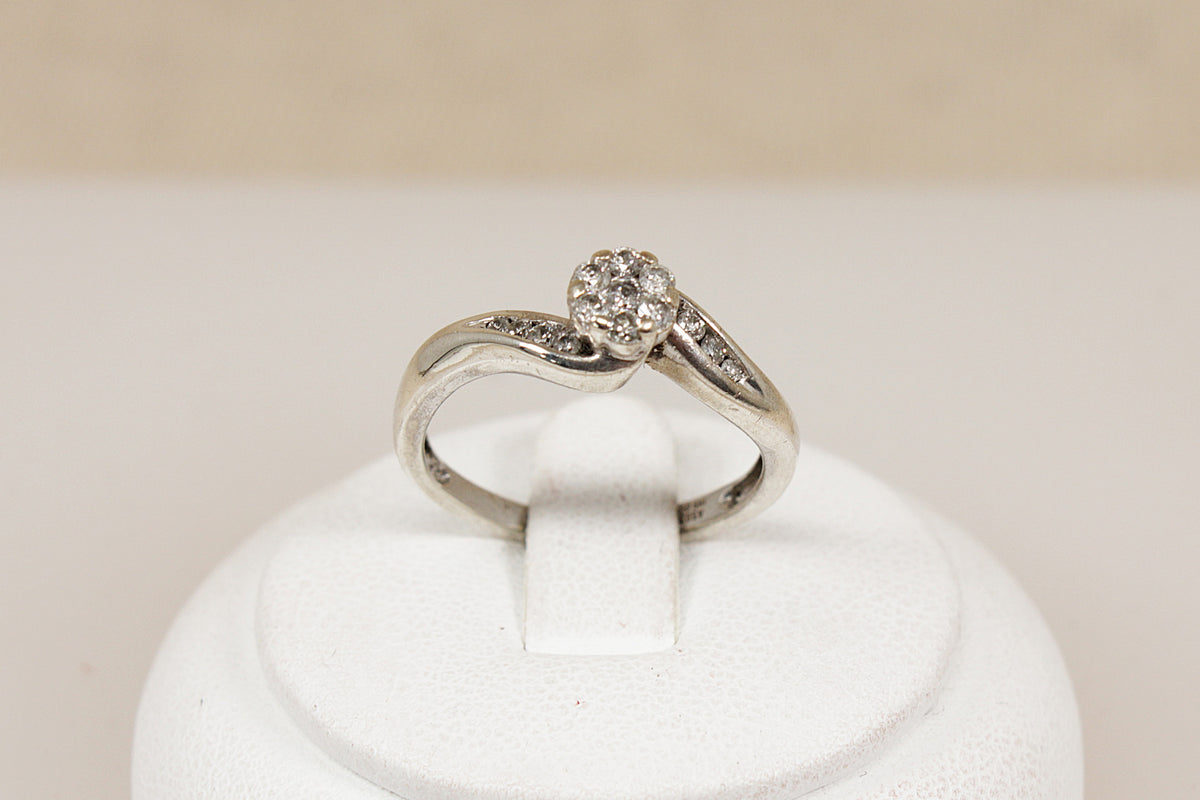 Argentium 930 Silver Diamond Twist Ring