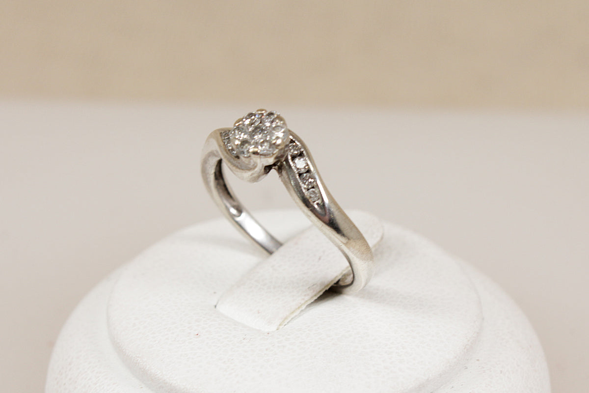 Argentium 930 Silver Diamond Twist Ring