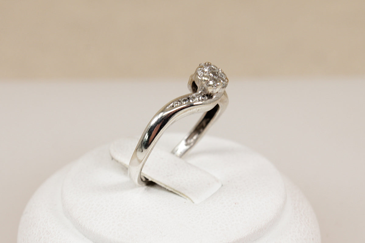 Argentium 930 Silver Diamond Twist Ring