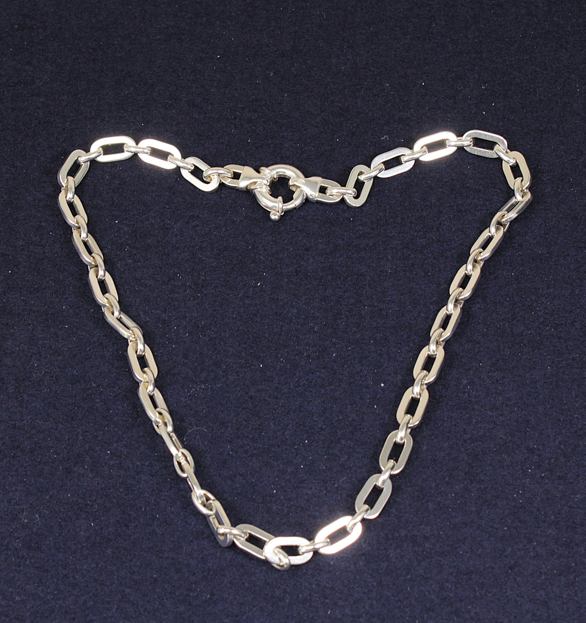 Chunky Sterling Silver Oval Link Necklace
