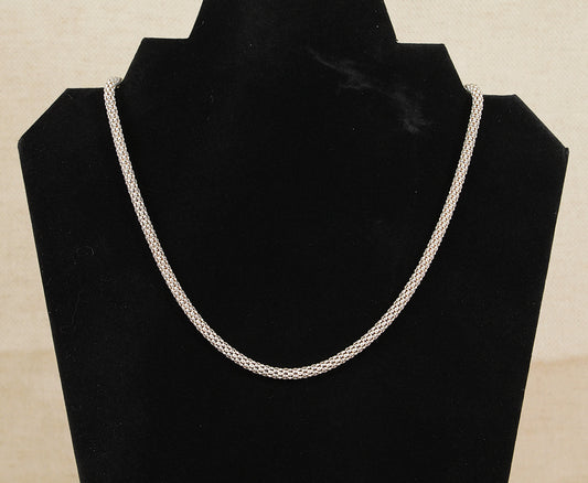 Timeless Elegant Sterling Silver Chunky Rope Chain Necklace – 18 Inches