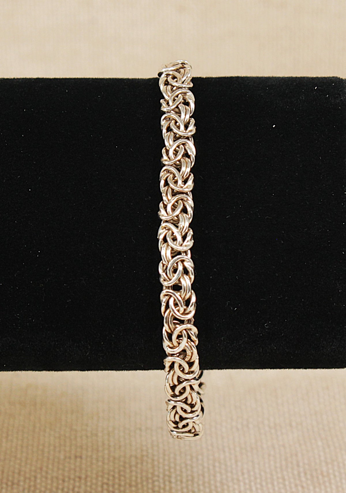 Sterling Silver Byzantine-Inspired Rope Design Bracelet
