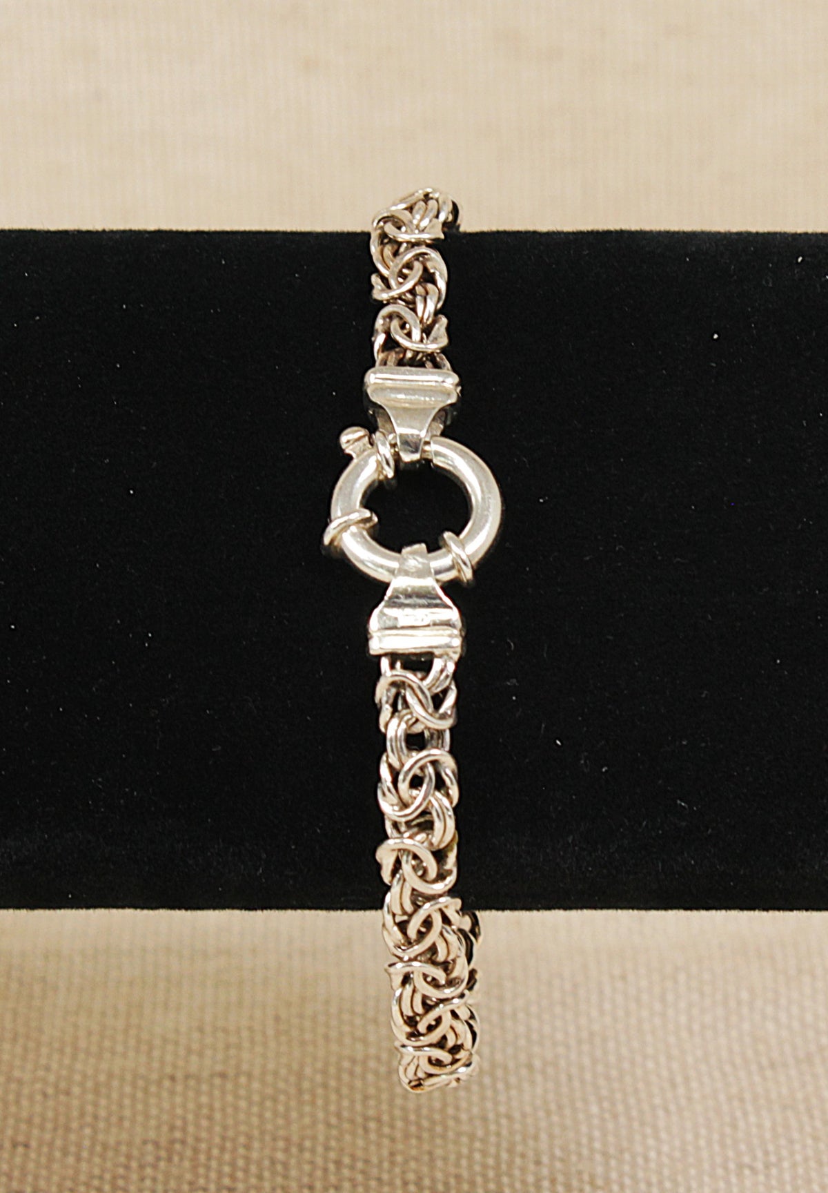 Sterling Silver Byzantine-Inspired Rope Design Bracelet