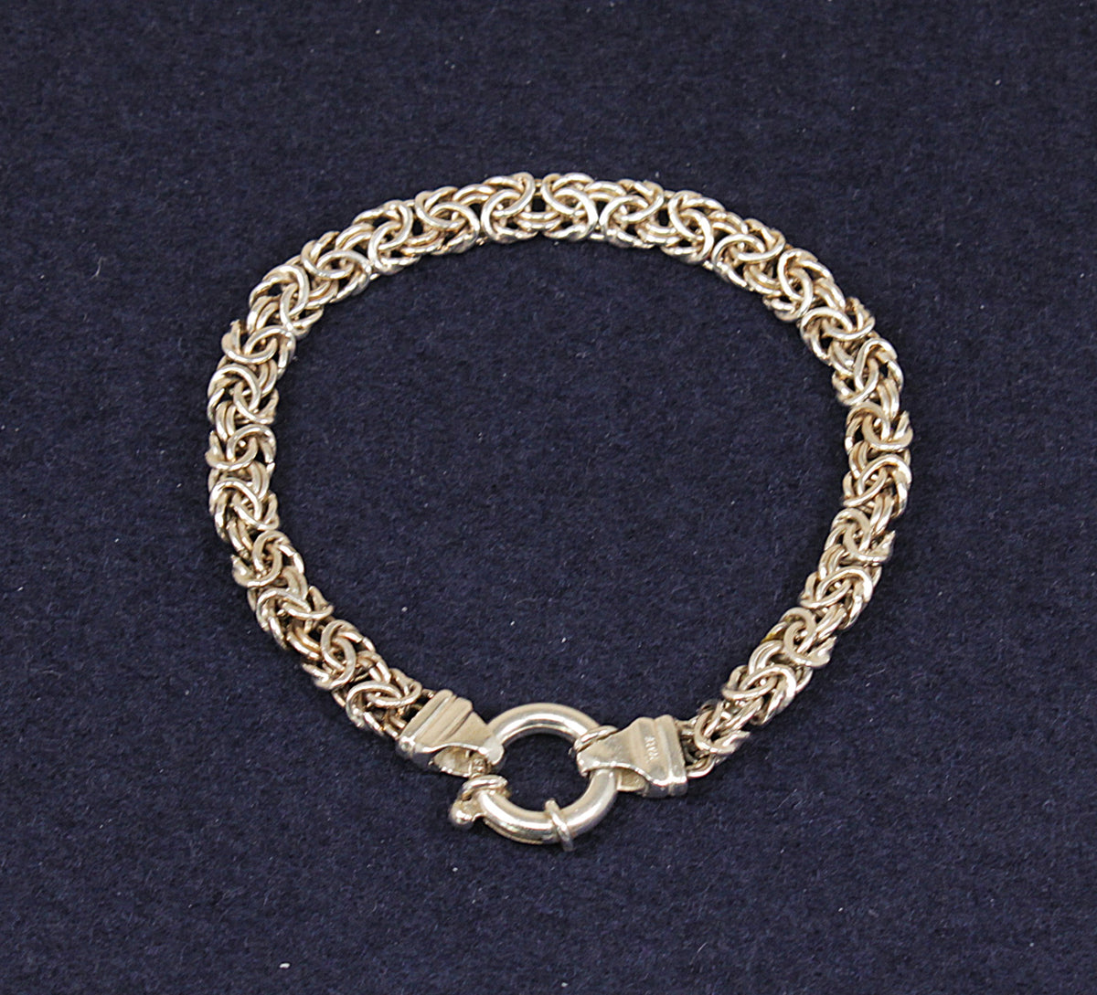 Sterling Silver Byzantine-Inspired Rope Design Bracelet