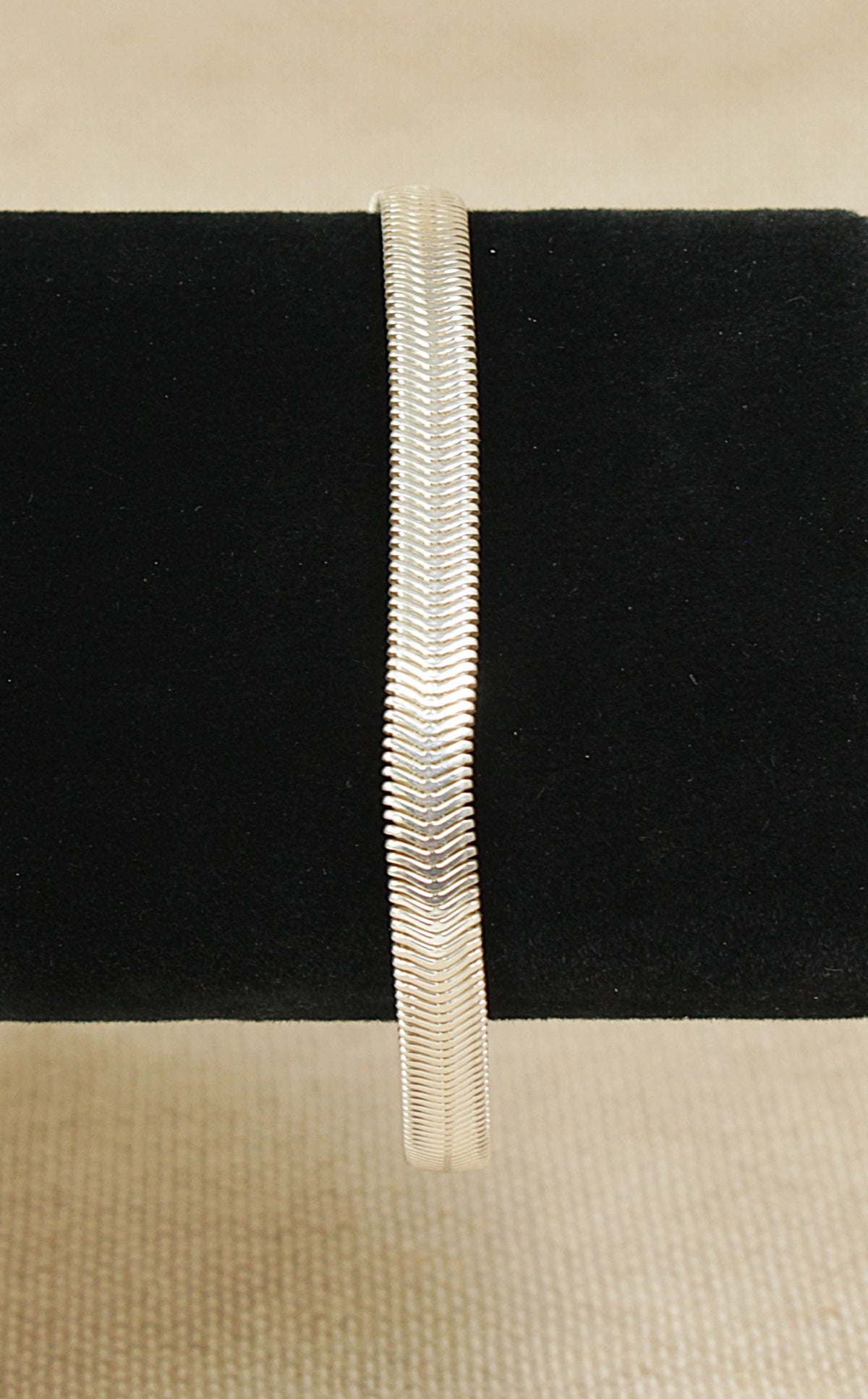 Sterling Silver Flexible Snake Chain Bracelet with Lobster Clasp