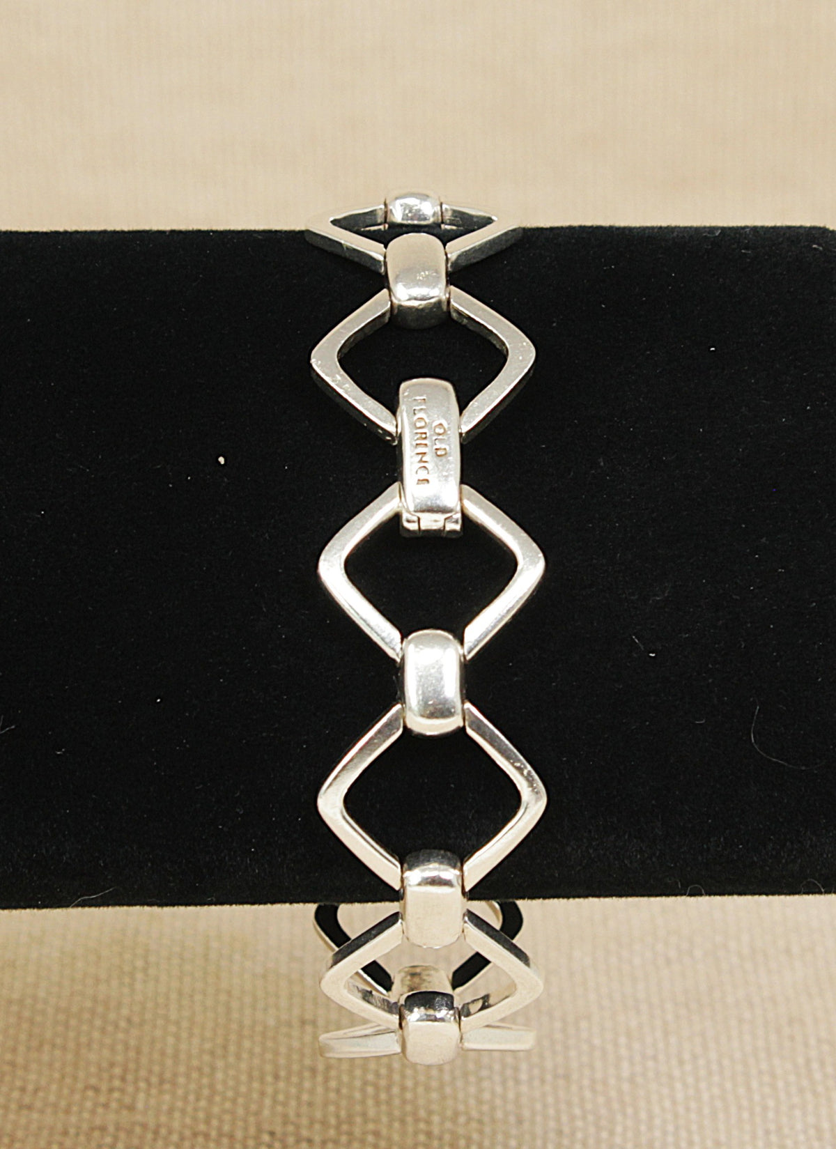 Stunning Old Florence Italian Sterling Silver Designer Bracelet - 7¾"