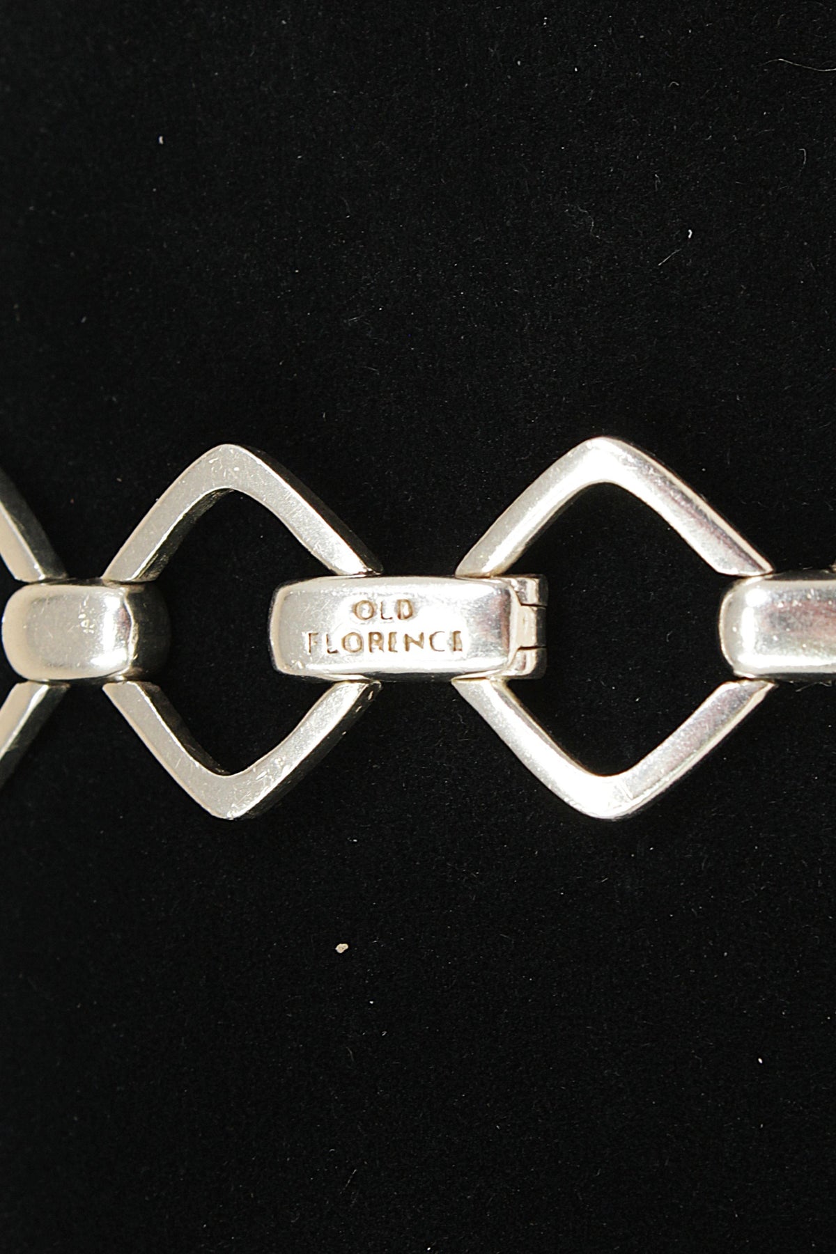 Stunning Old Florence Italian Sterling Silver Designer Bracelet - 7¾"