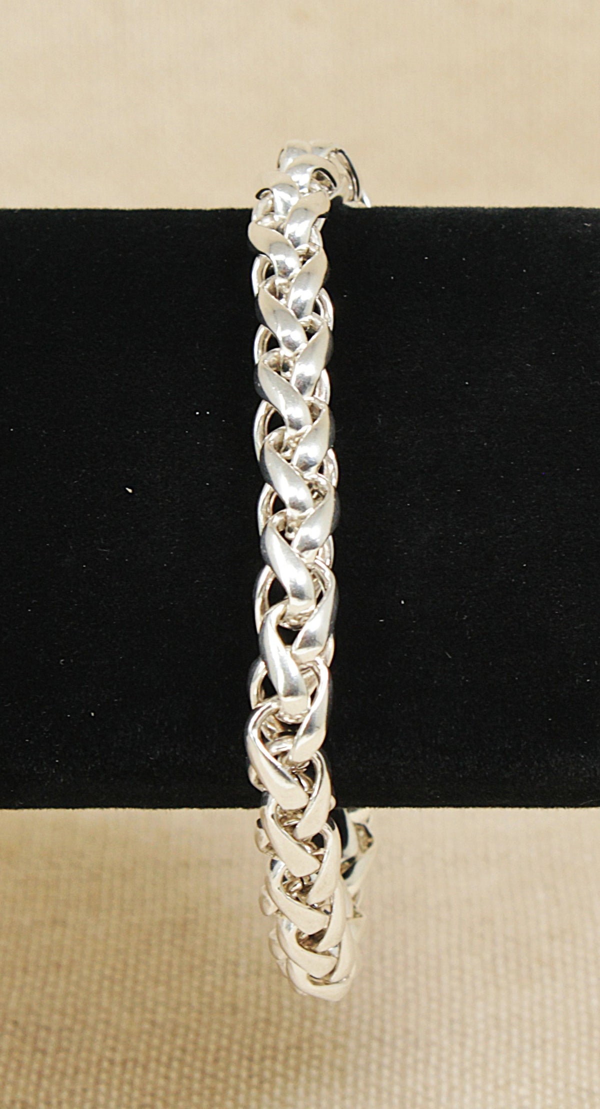 Heavy Elegant Sterling Silver Rope Link Bracelet – 8"