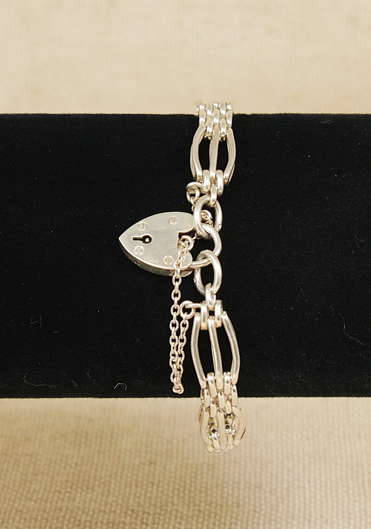 Elegant Vintage Sterling Silver Fancy Link Bracelet