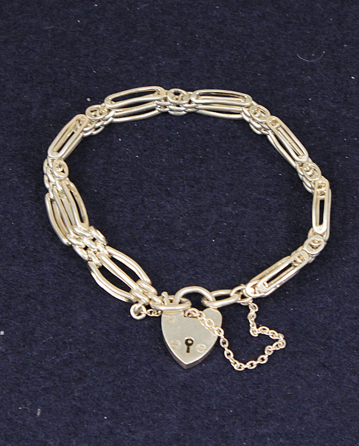 Elegant Vintage Sterling Silver Fancy Link Bracelet